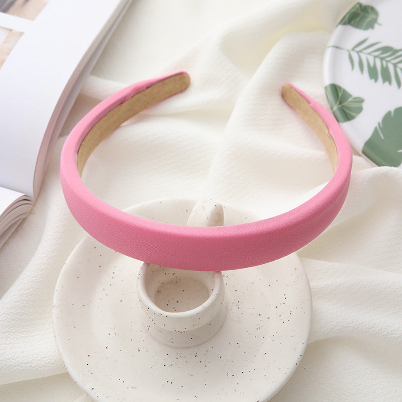 2cm-wide plain colour thinly padded headband