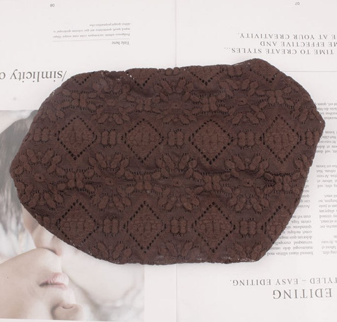 Lace bandanna elastic headband