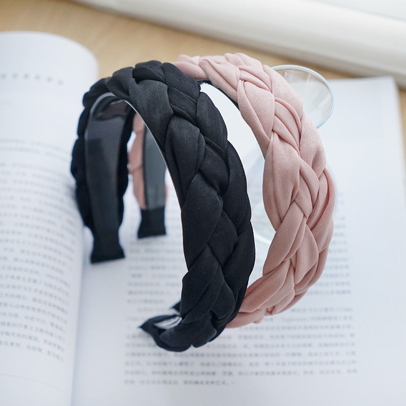 Chiffon braided top headband