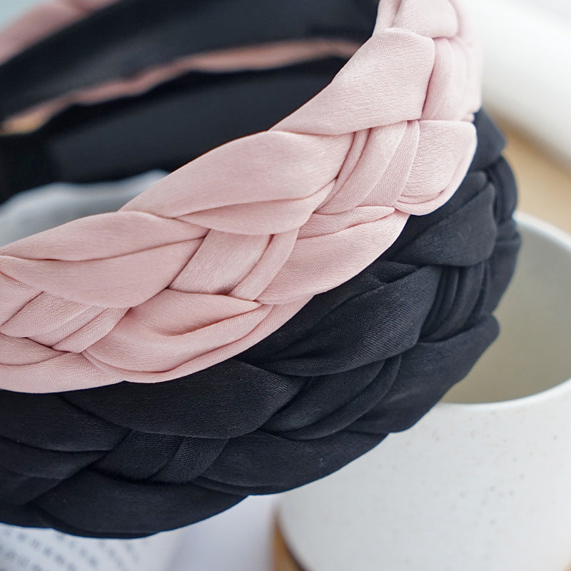 Chiffon braided top headband