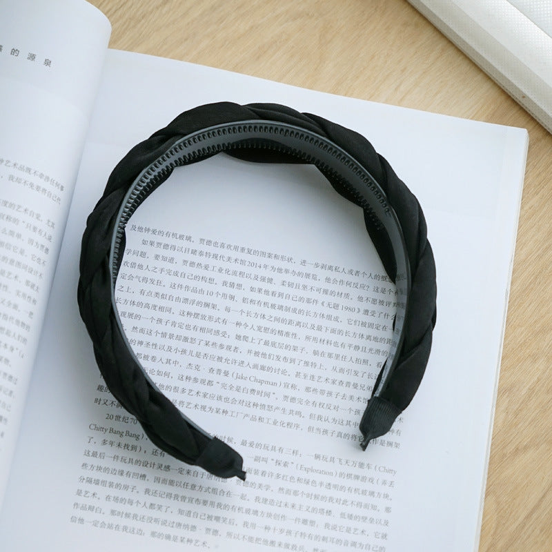 Chiffon braided top headband