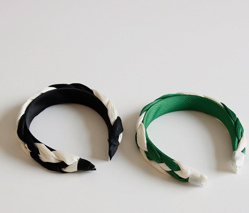 Twist colour braided top headband