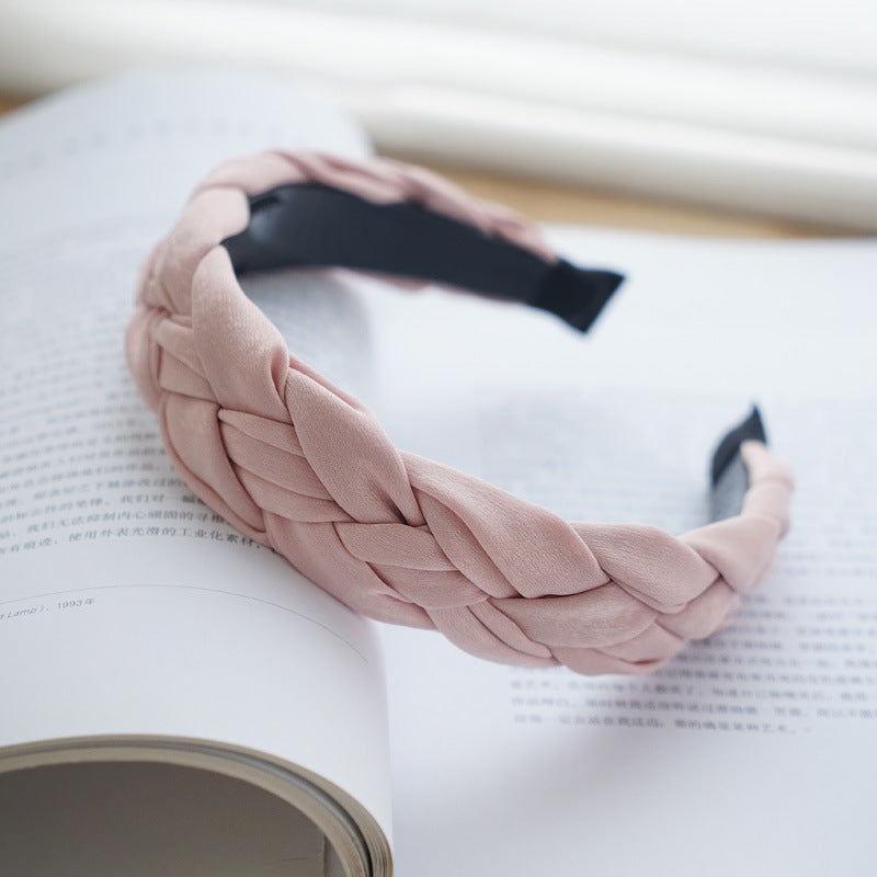 Chiffon braided top headband