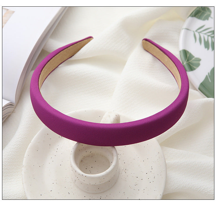 2cm-wide plain colour thinly padded headband