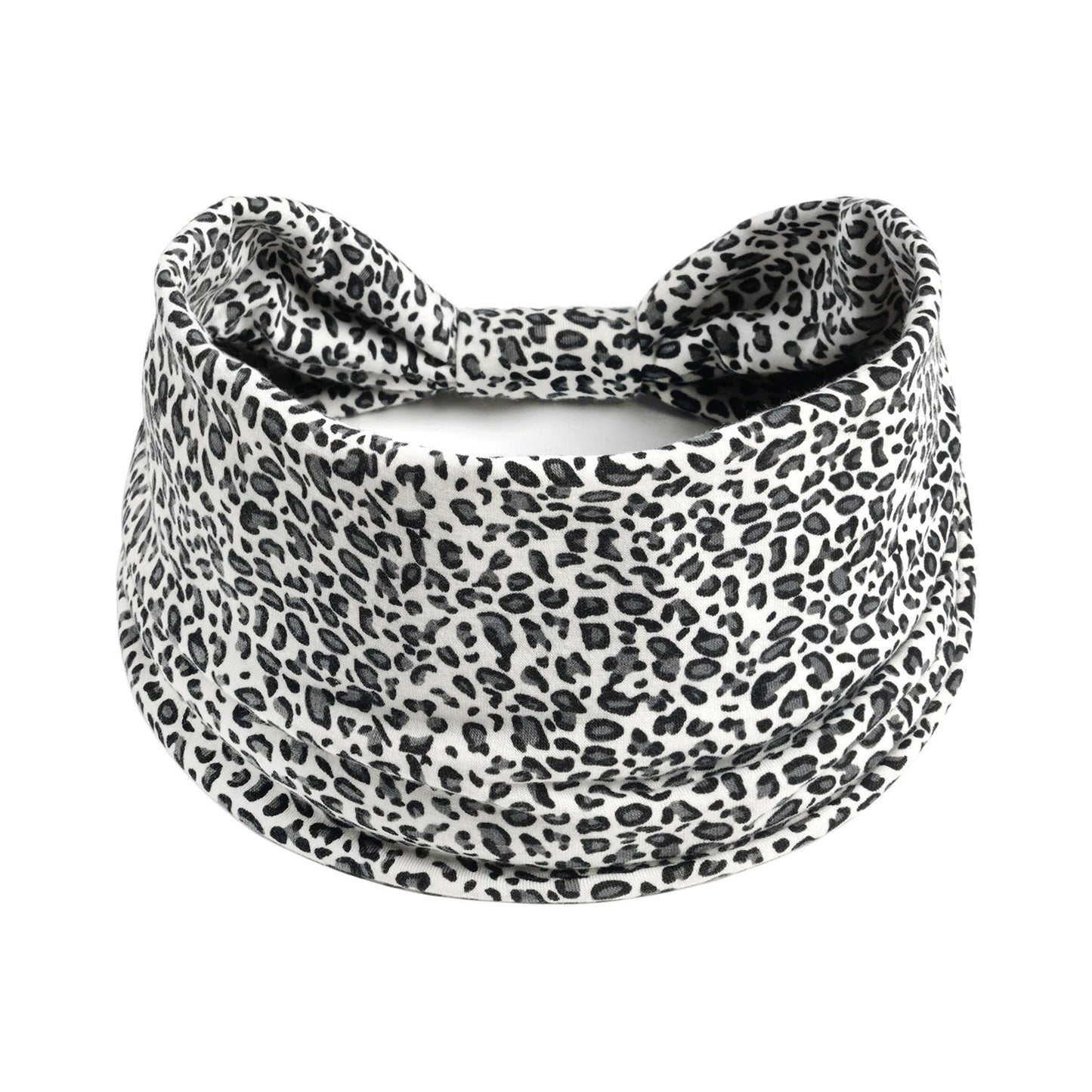 2-way small leopard prints knotted bandanna headband