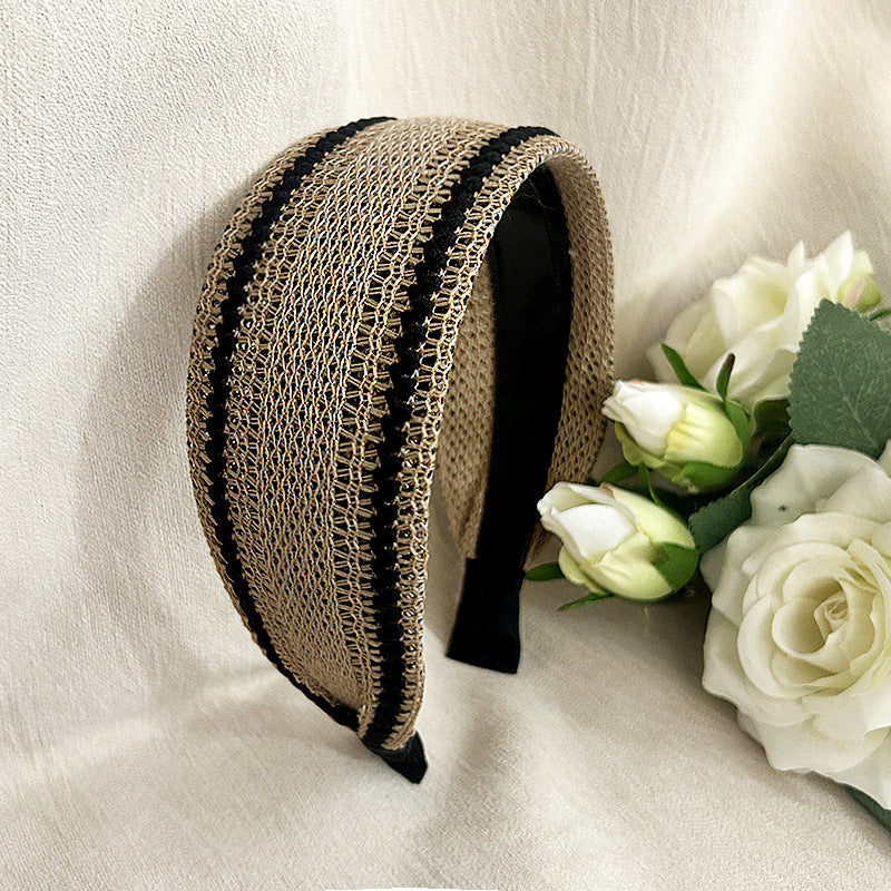 Knitted top wide headband