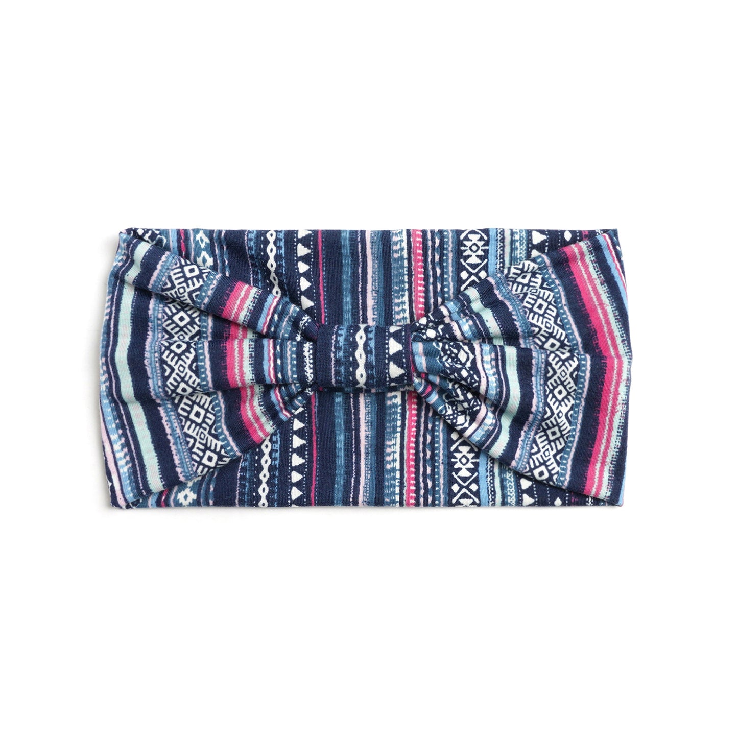 Multicolour strips printed 2-way bandanna hair band