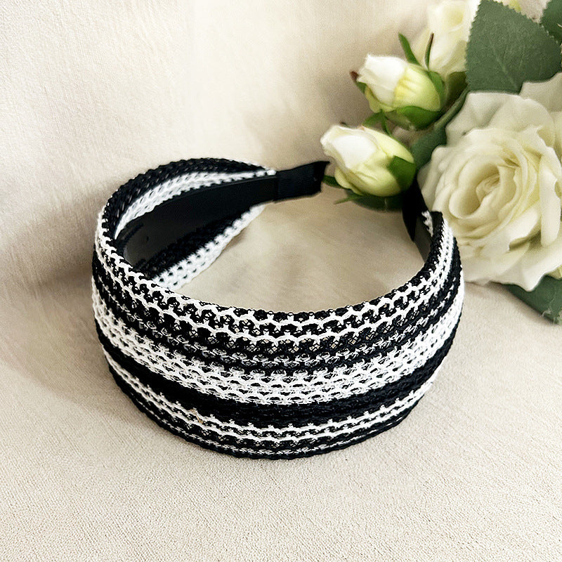 Knitted top wide headband