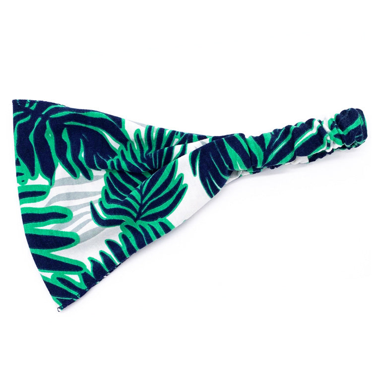Printed thin cotton bandanna headband