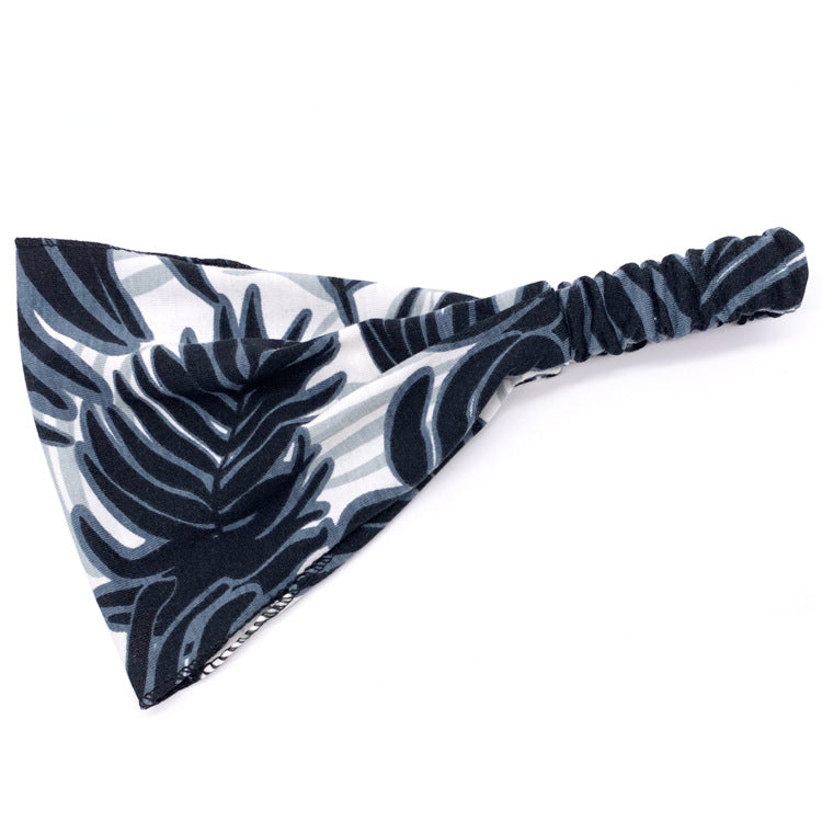 Printed thin cotton bandanna headband