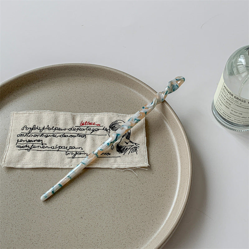 Resin long hair stick