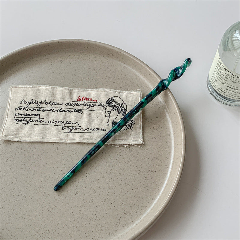 Resin long hair stick