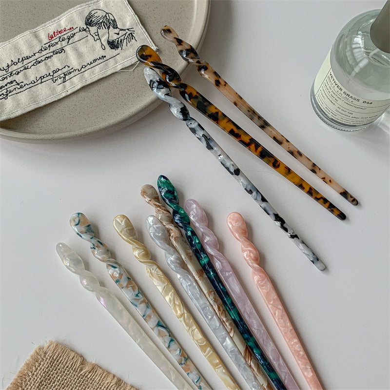 Resin long hair stick