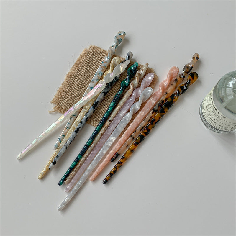 Resin long hair stick