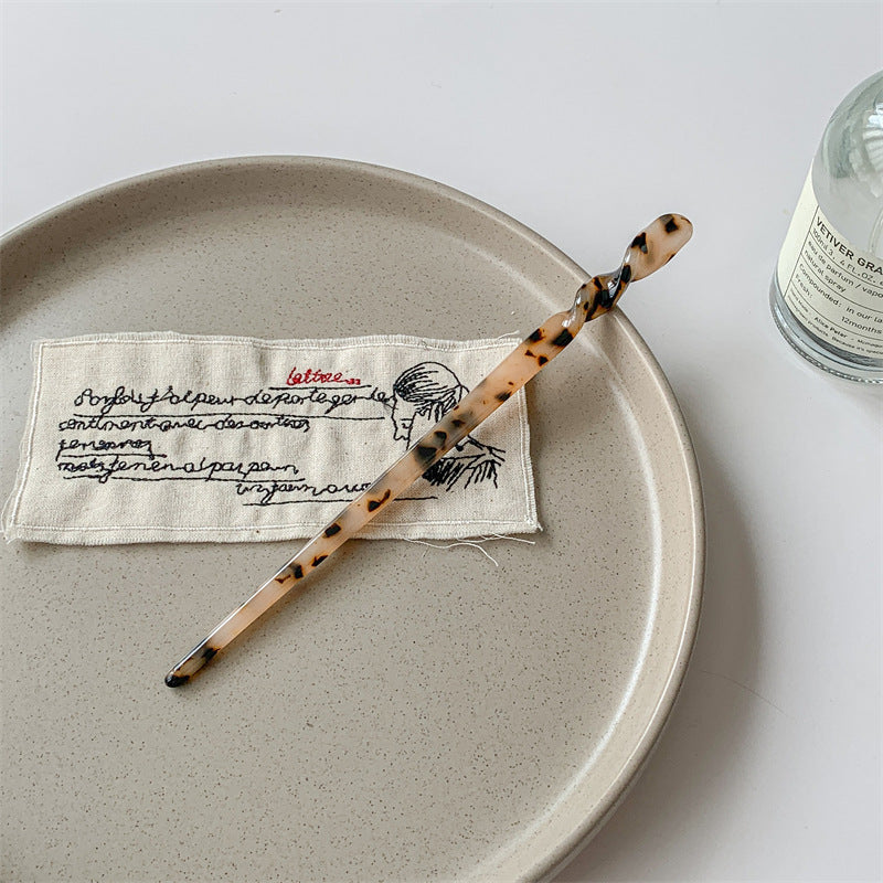 Resin long hair stick