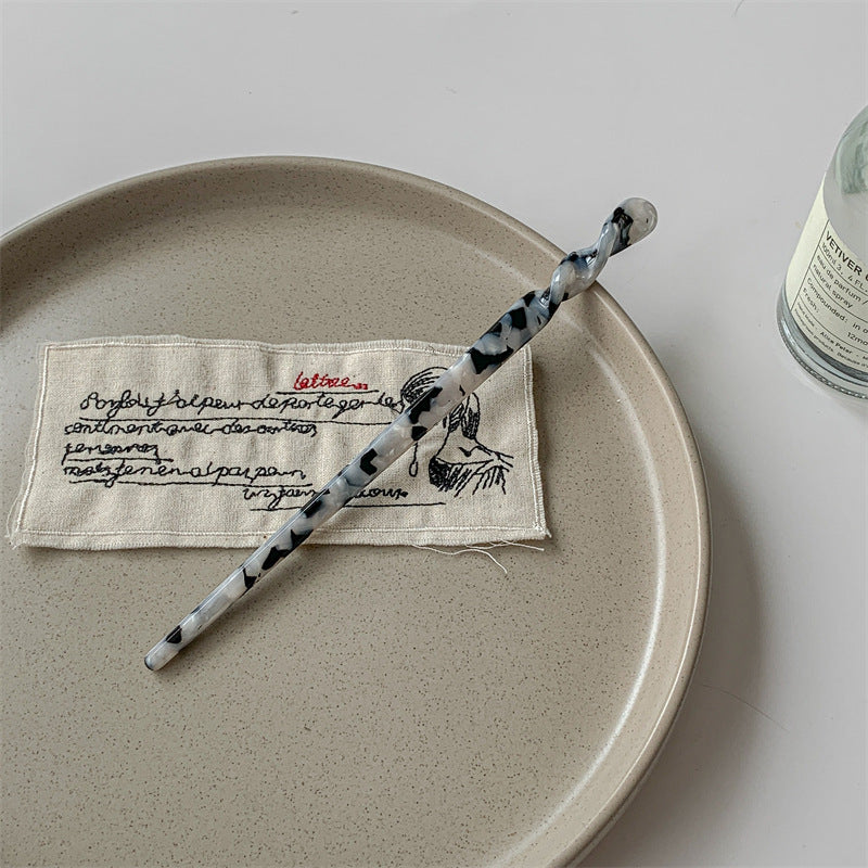 Resin long hair stick