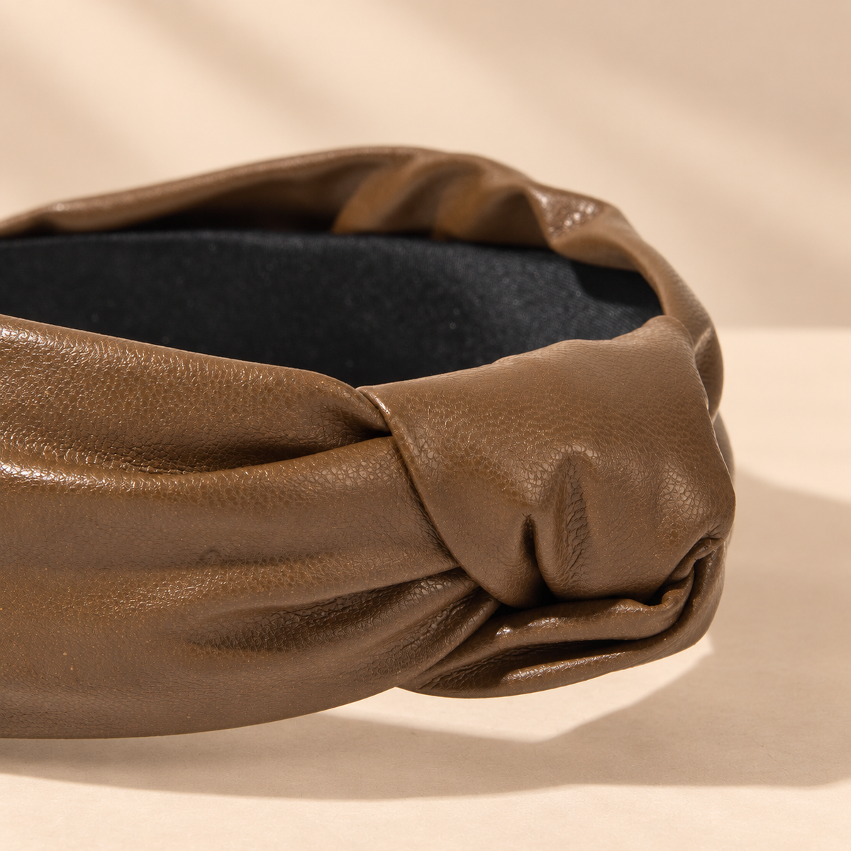 Knotted leather headband