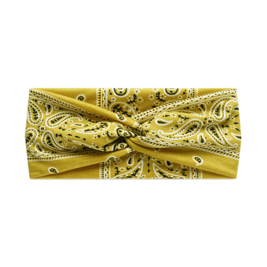 Twist front paisley print thin headband