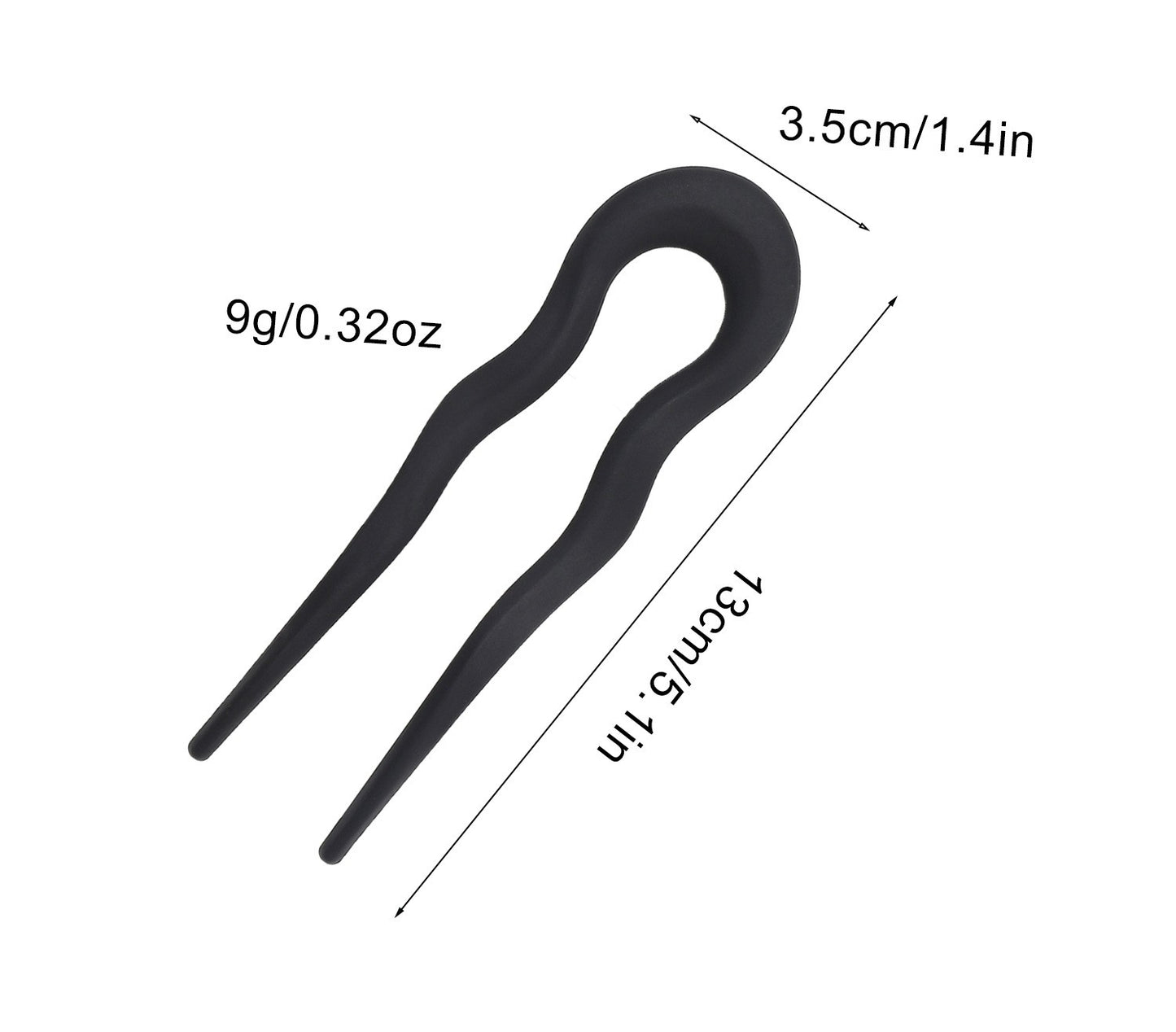 Large wavy acrylic hair fork