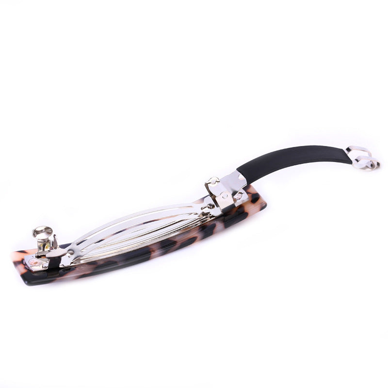 Rectangle resin hair barrette