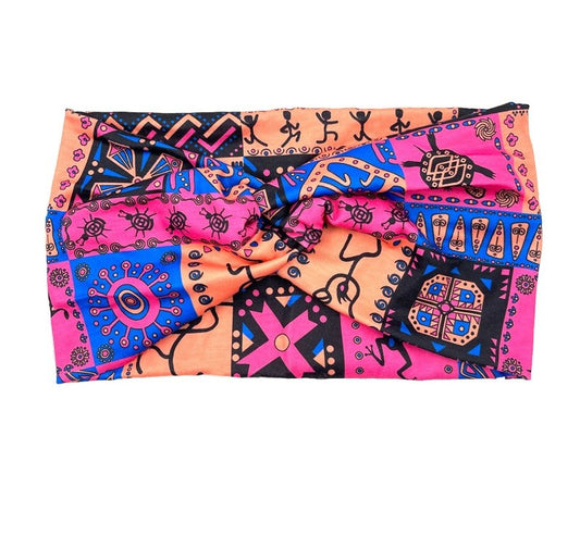 Multicoloured thin twist front stretchy headband