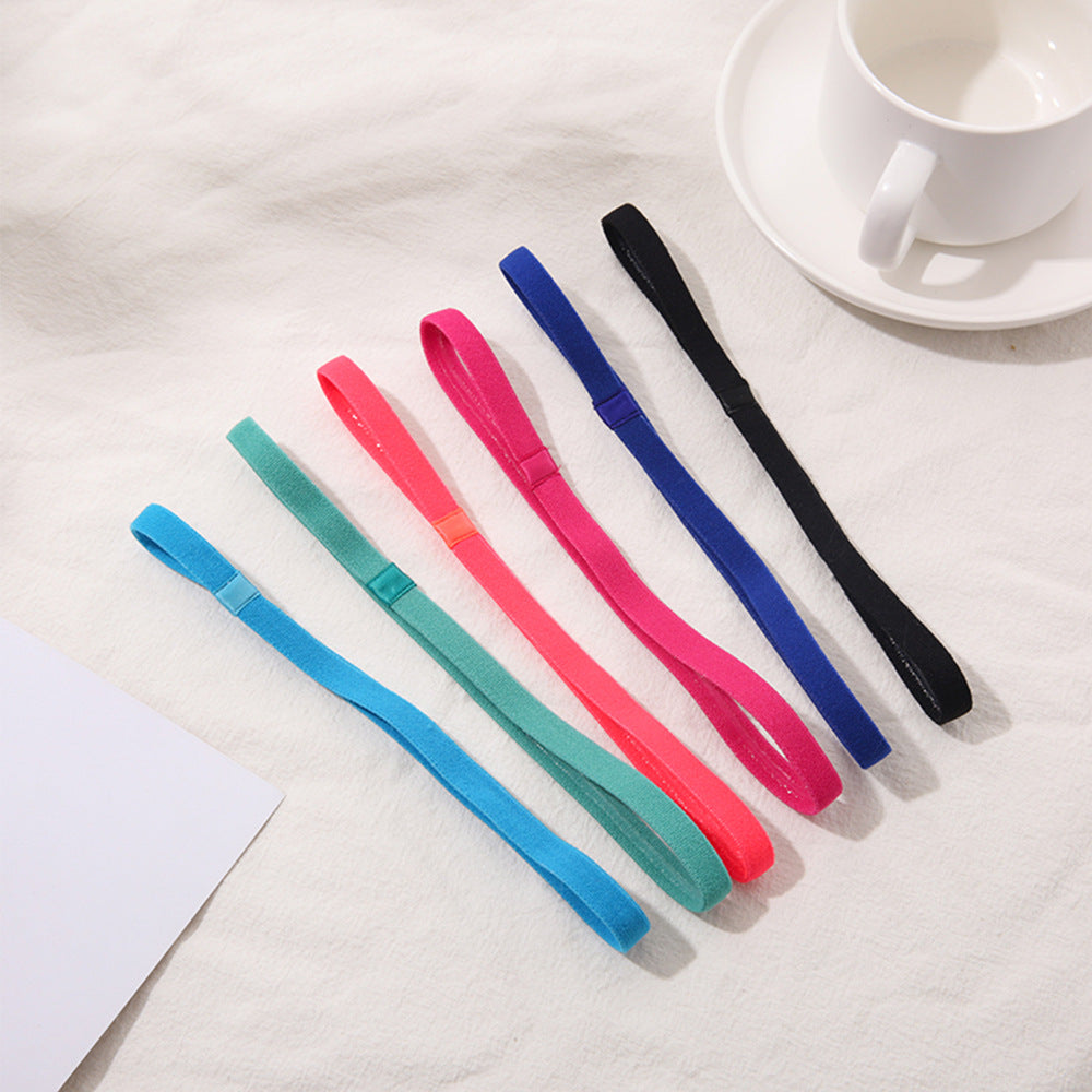 Non-slip sporty thin elastic hair band