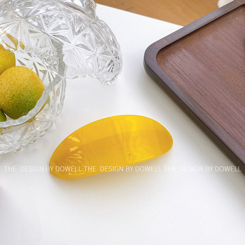 Large oval resin hair barrette