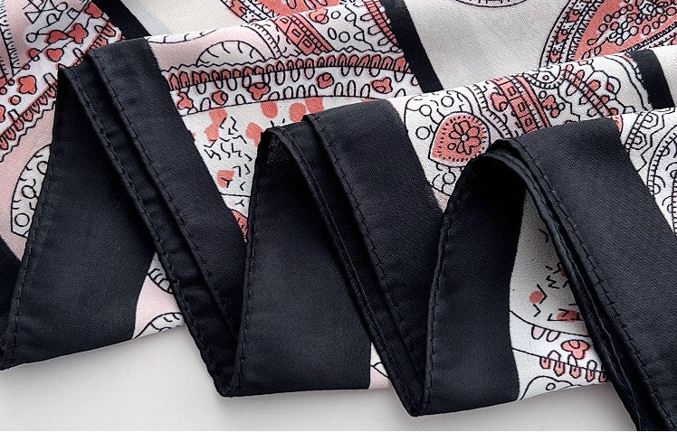 Champagne paisley square scarf