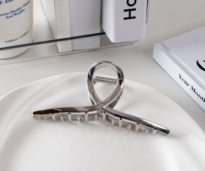 Metallic hair claw