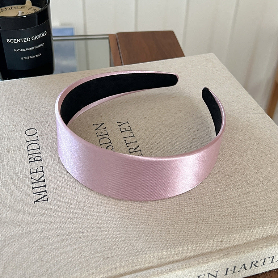 4cm glossy satin headband