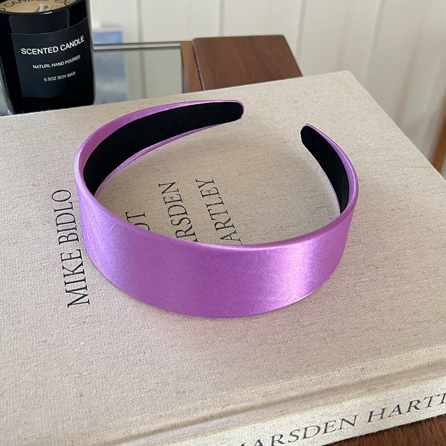 4cm glossy satin headband