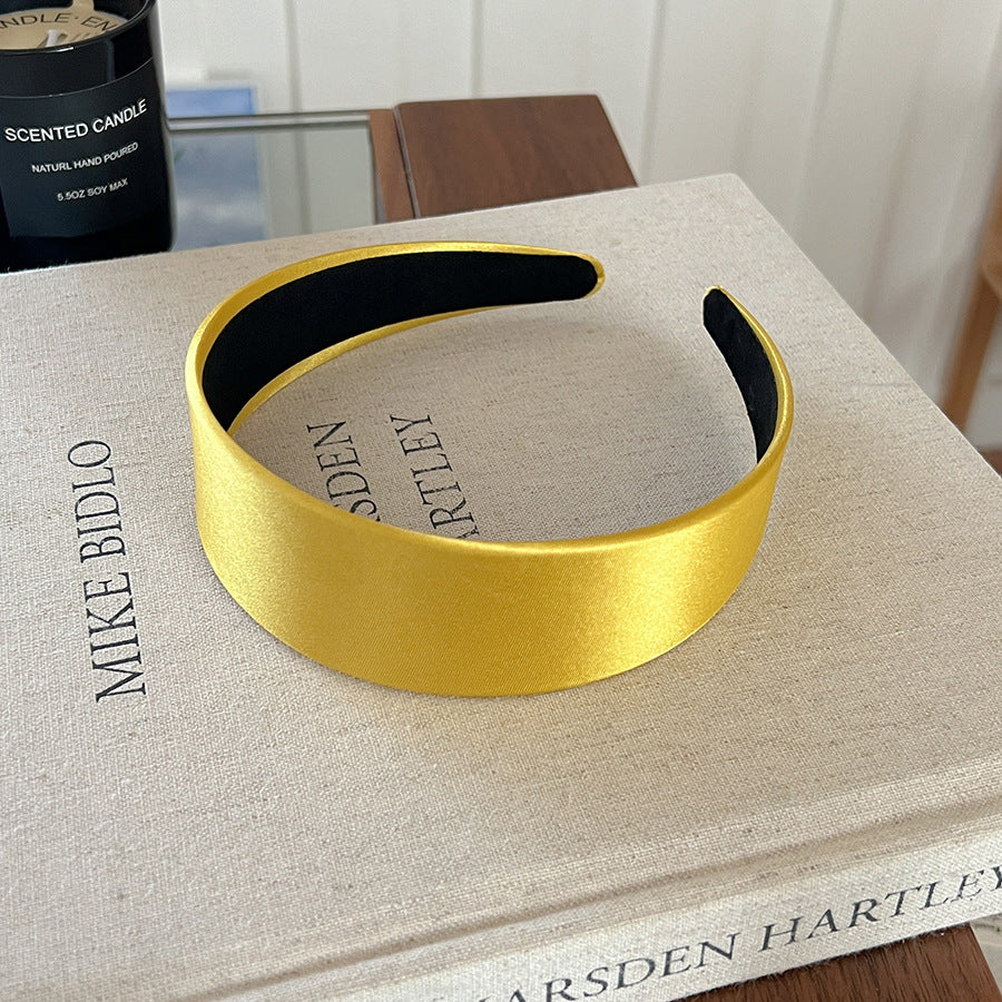 4cm glossy satin headband