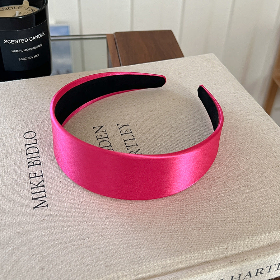 4cm glossy satin headband