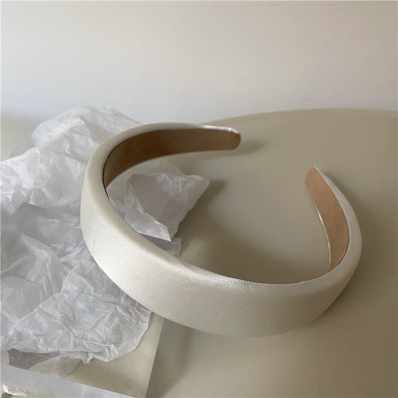 Thinly padded satin headband