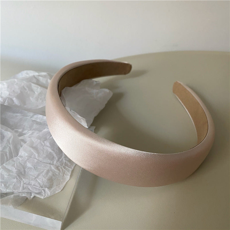 Thinly padded satin headband