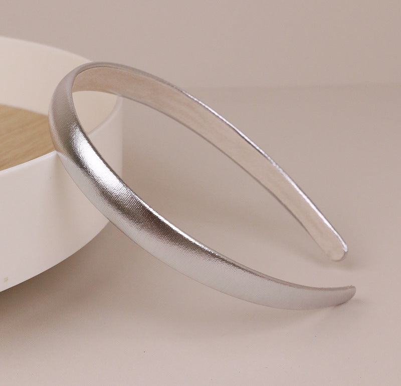 1.5cm wide synthetic leather thin headband