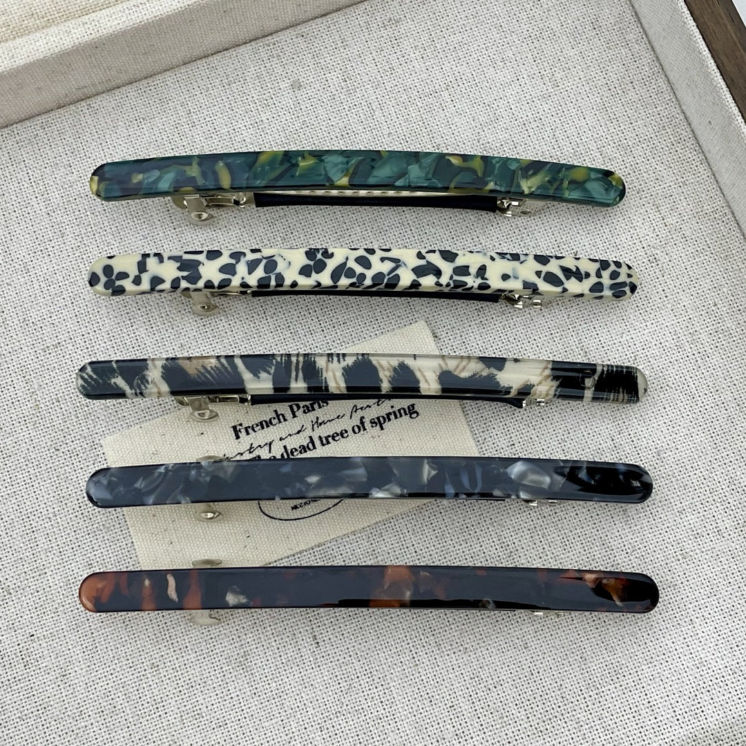 Super slim resin hair barrette