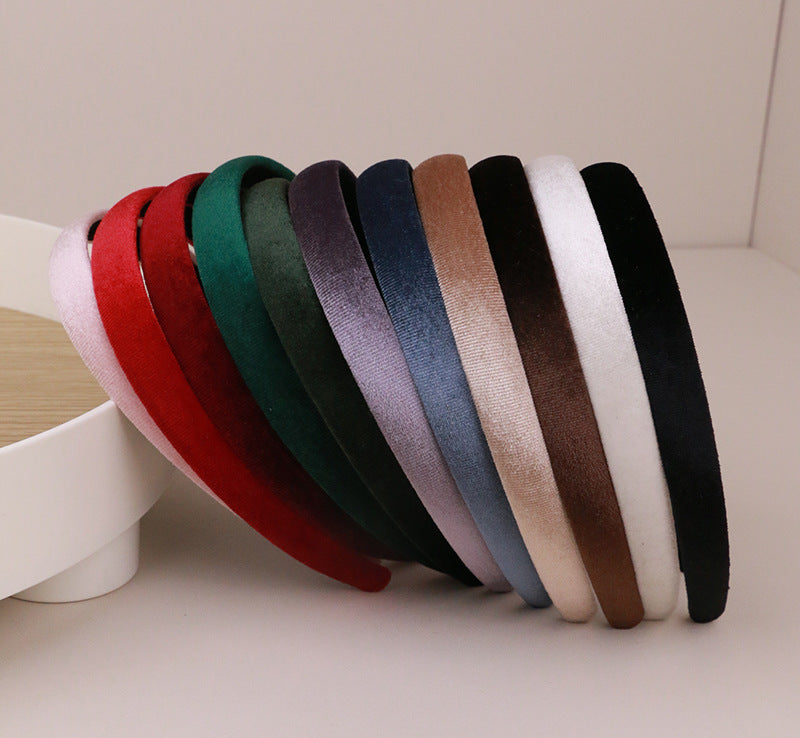 1.5cm wide velvet thin headband