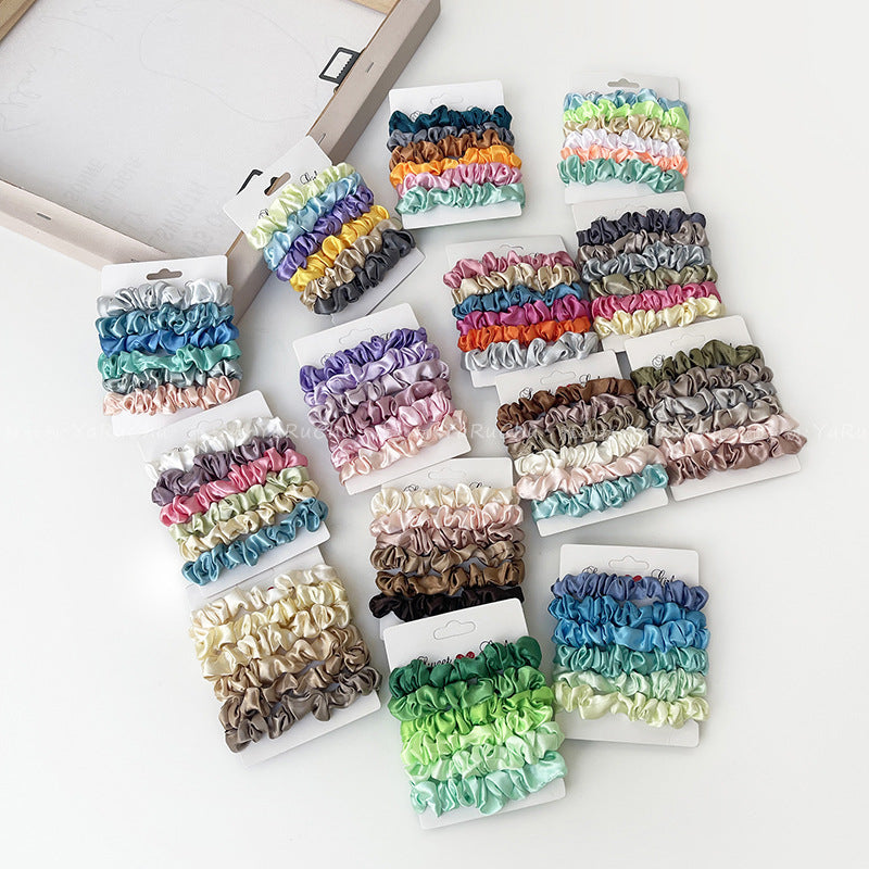 6-pack satin hair elastic