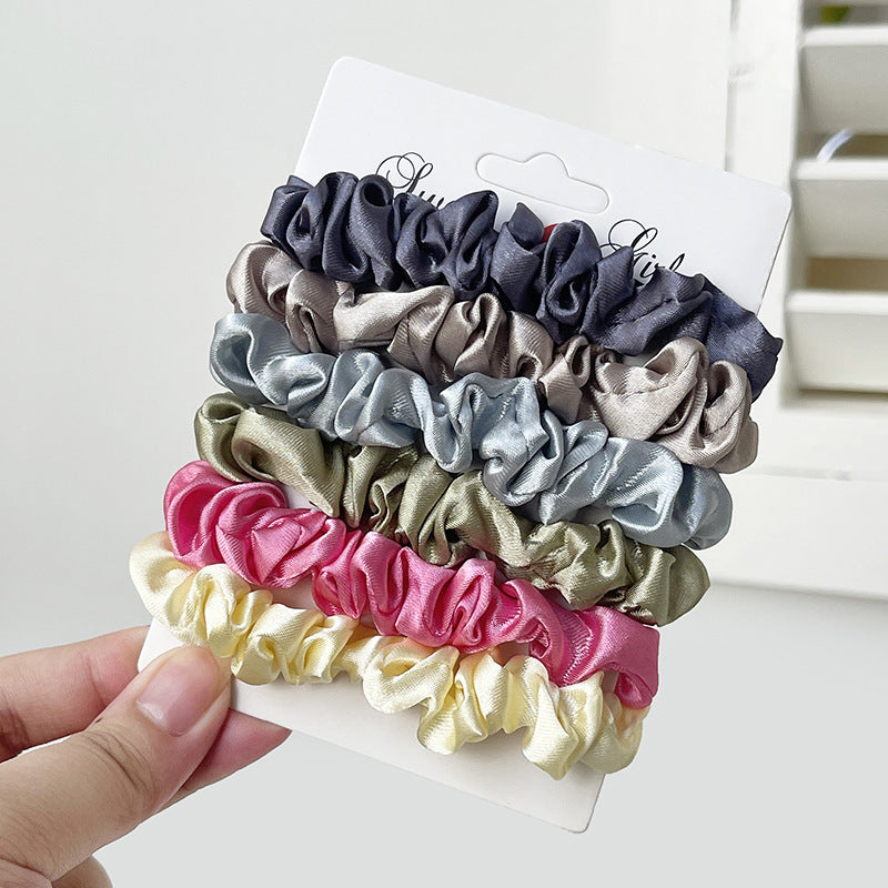 6-pack satin hair elastic
