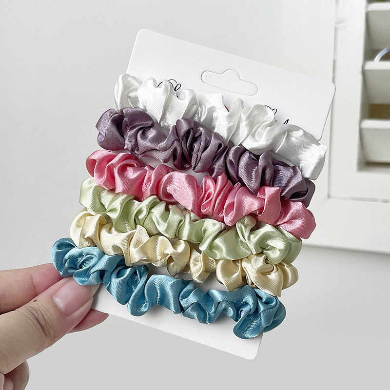 6-pack satin hair elastic