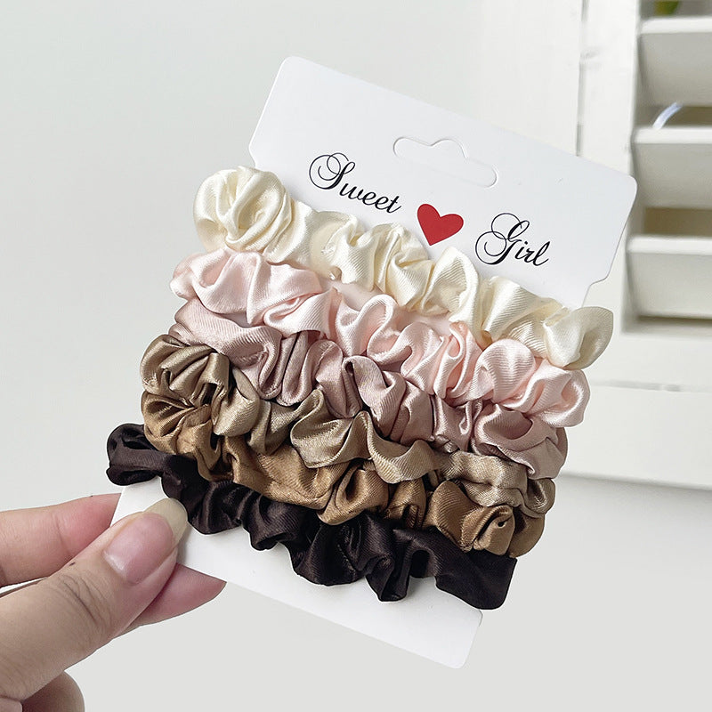 6-pack satin hair elastic