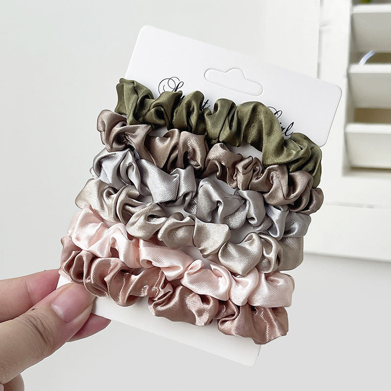6-pack satin hair elastic