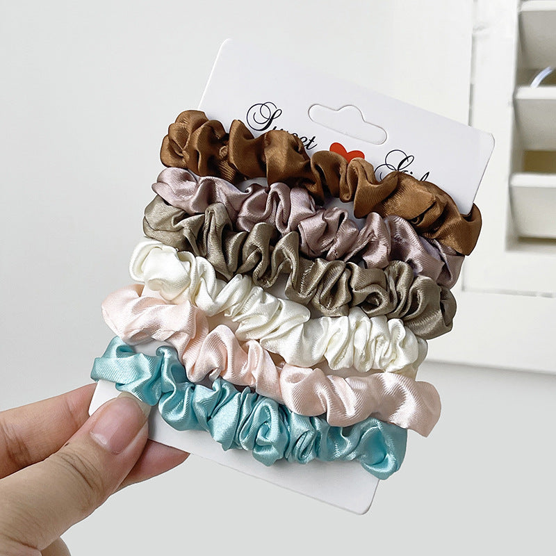 6-pack satin hair elastic