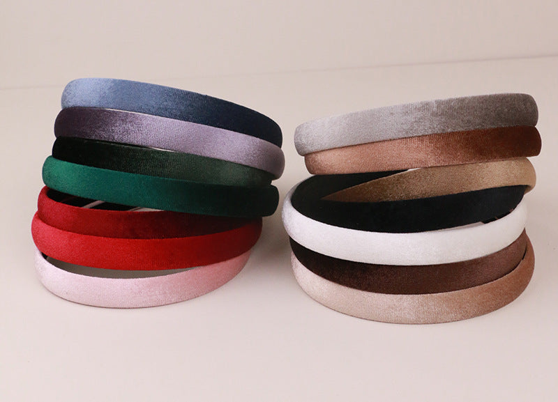 1.5cm wide velvet thin headband