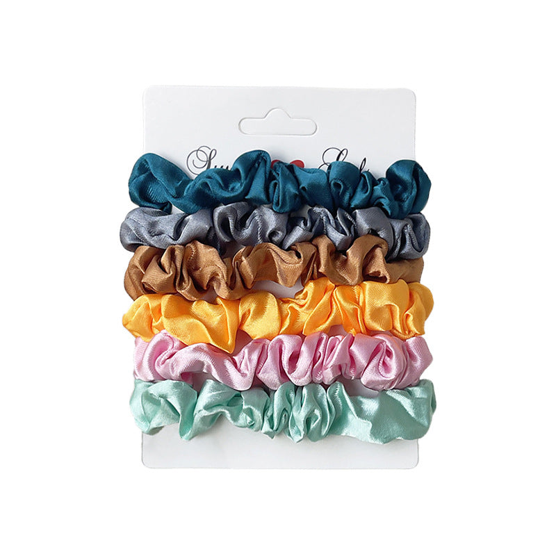 6-pack satin hair elastic