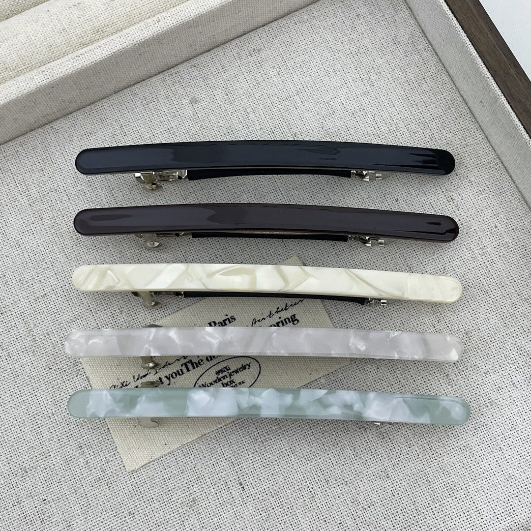 Super slim resin hair barrette