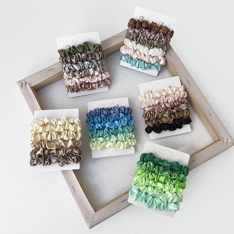 6-pack satin hair elastic