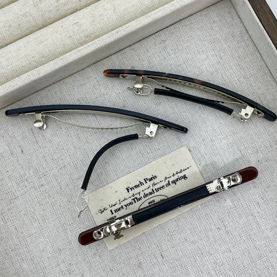 Super slim resin hair barrette
