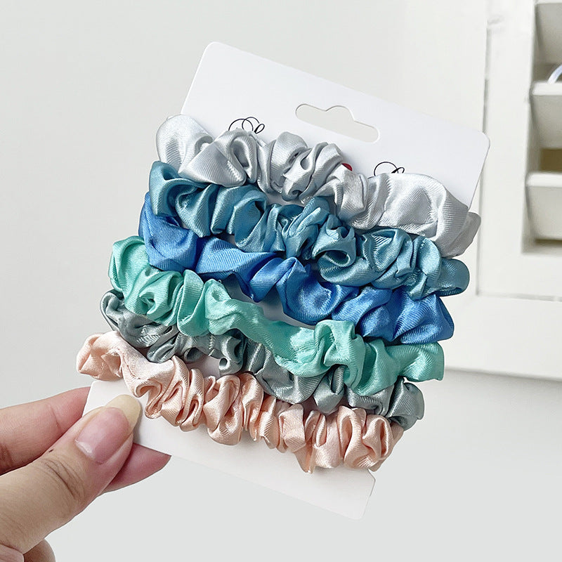 6-pack satin hair elastic
